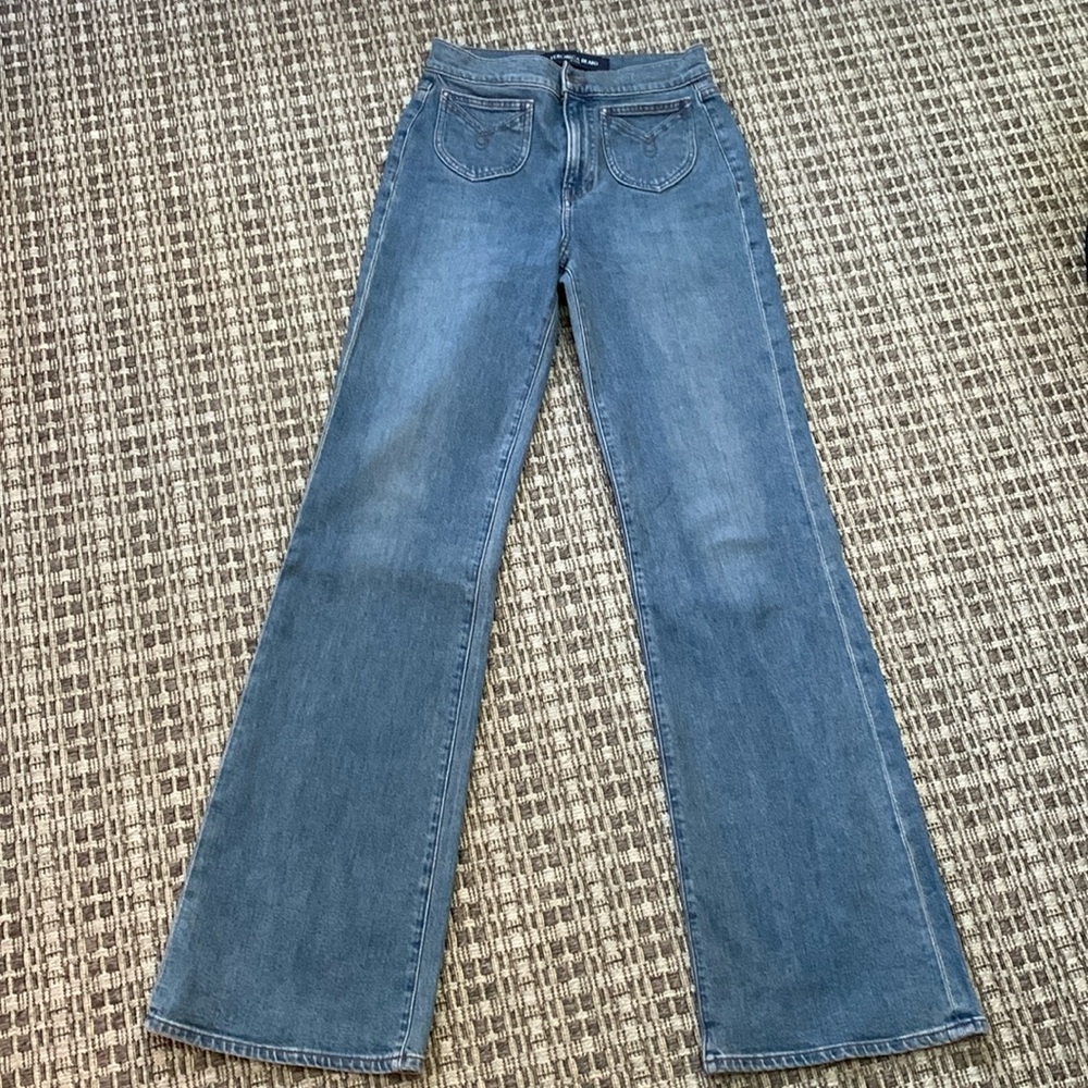 Veronica Beard Crosbie High Rise Wide Leg Jean, size 26, only worn twice
